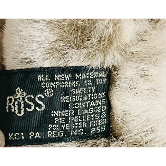 Russ Berrie Plush #100349 WESTLEY Bear Woven Texture Face Feet 12” tags Frosted - Picture 11 of 13